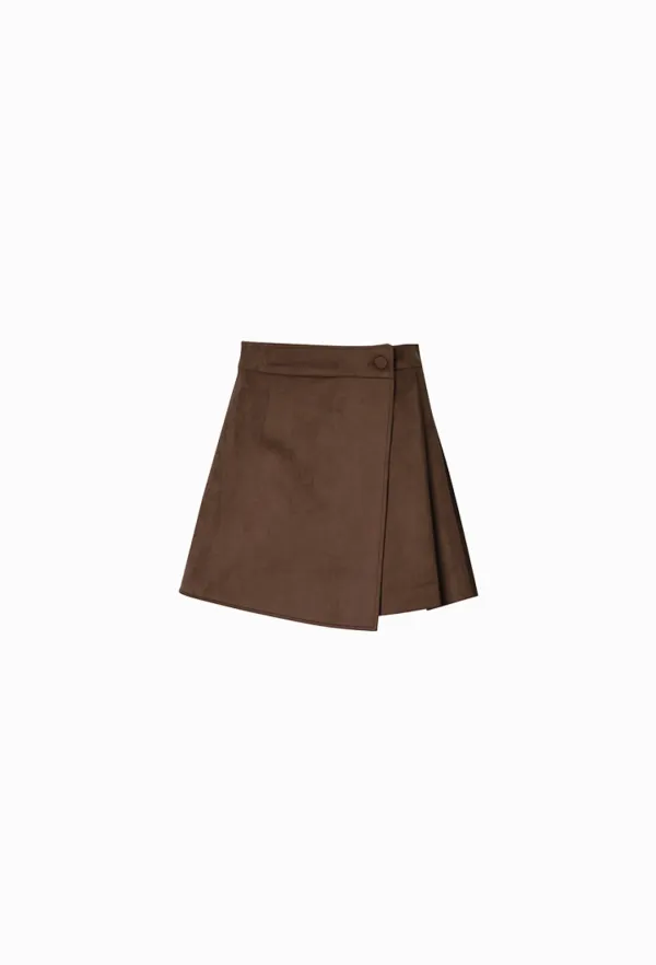 Nella Wrap Shorts (Brown)