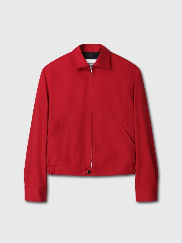 COTTON TWILL FRENCH BLOUSON_ RED