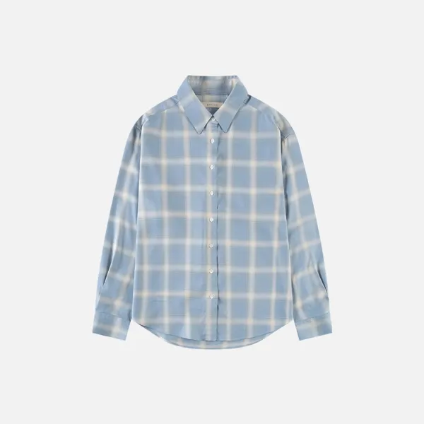 SITP5273 KUWAMURA 리에르 체크 셔츠_Sky blue