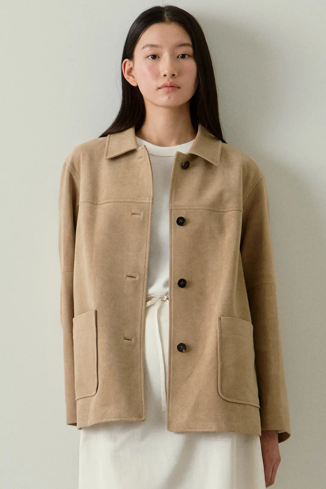 블랭크공삼 suede single half jacket (sand beige) 상품 이미지 1