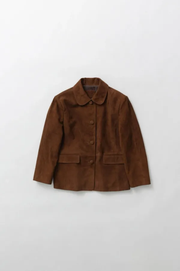 a pebble suede jacket (camel)