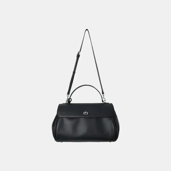 SIAC3061 Leather Michelle Bag M_Black