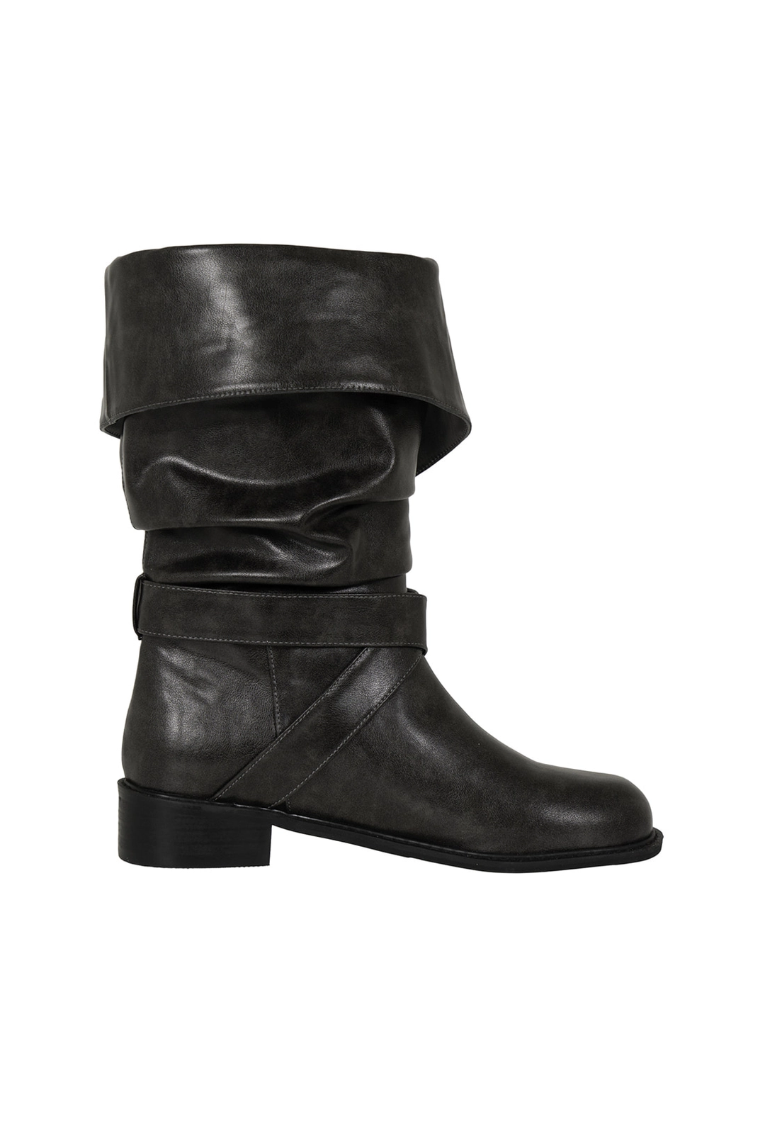 시너진 FOLDED BUCKLE BOOTS CHARCOAL 상품 이미지 3