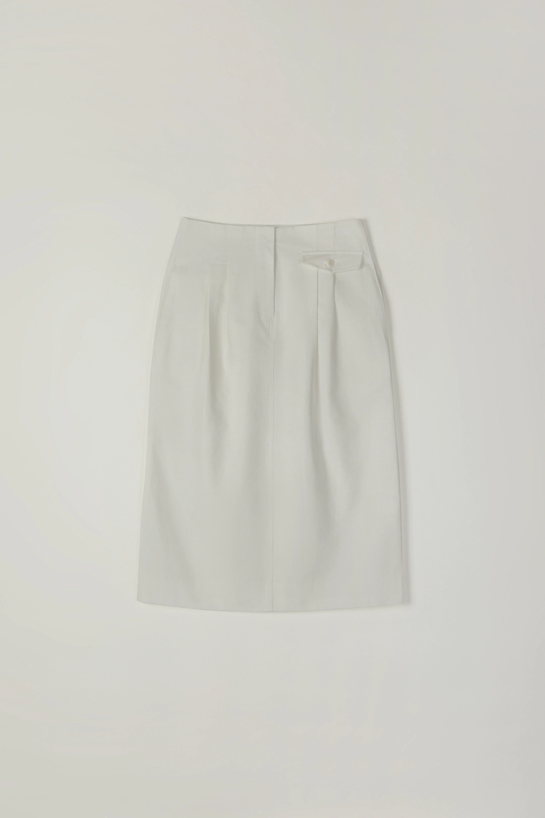 세이지먼트 BRIT PINTUCK SKIRT_IVORY 상품 이미지 1
