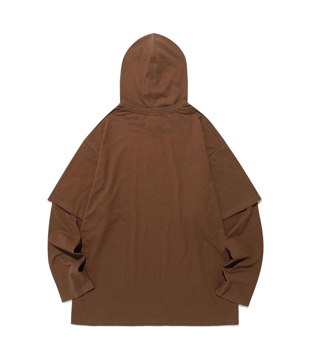 나이스고스트클럽 think layered l/s hoodie[brown] 상품 이미지 3