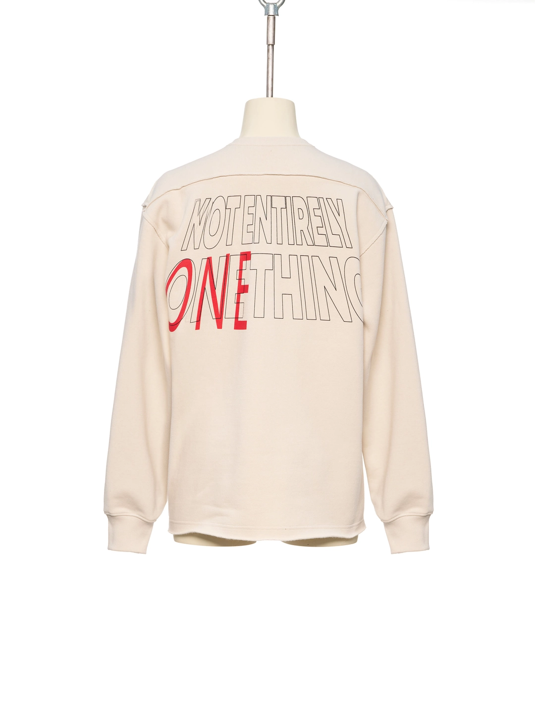 푸쉬버튼 FW26 IVORY RAW EDGE GRAPHIC SWEATSHIRT 상품 이미지 3
