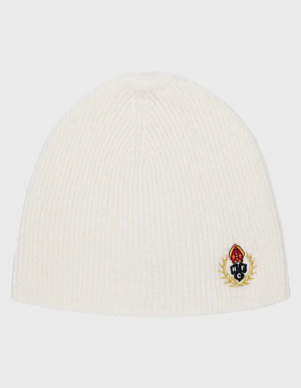 CREST WOOL BEANIE / Ivory
