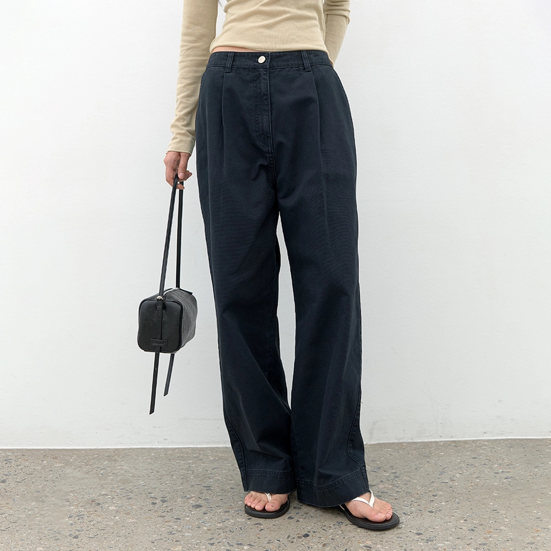 아뜰리에 나인 (PT-5806)BANDING TUCK COLOR DENIM PANTS 상품 이미지 1