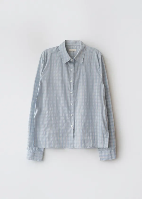 Veil check shirt (blue)