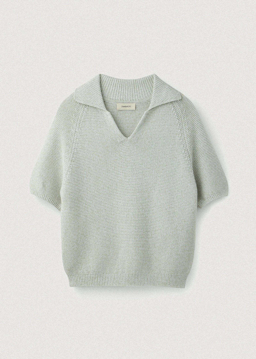 우마뭉 Korean paper yarn collared pullover_Sea salt 상품 이미지 1
