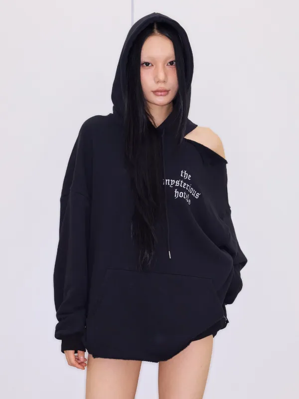 [11.04 예약 출고] [2차] CUT-OUT SHDR HOODIE - BLACK