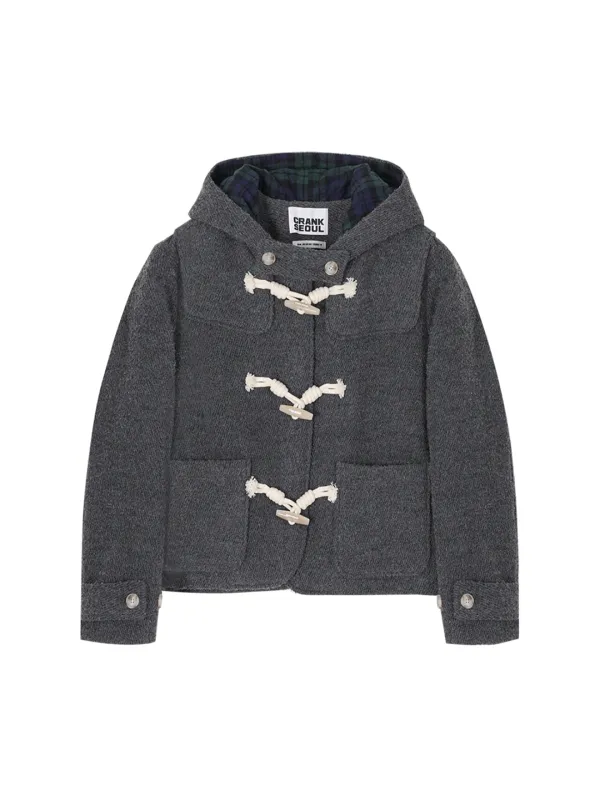 WOOL DUFFLE HALF COAT_GREY