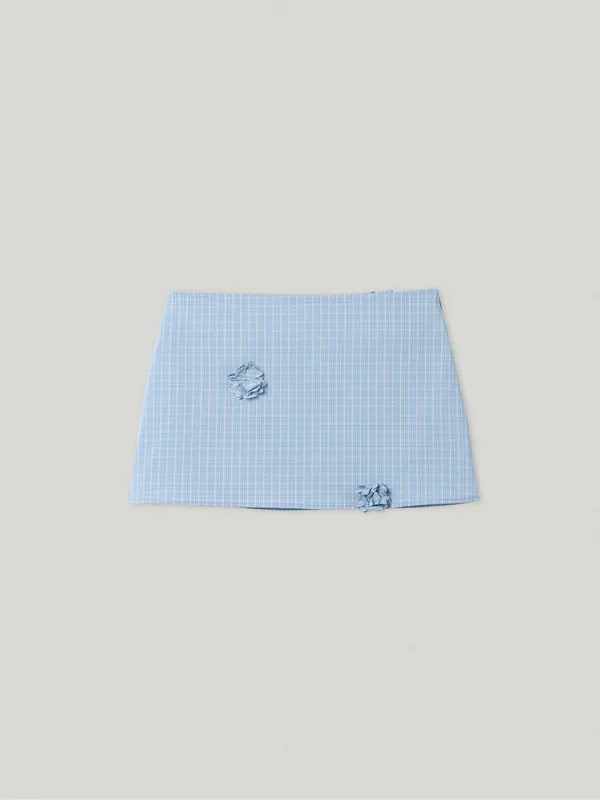 Swahili Skirt Blue Check