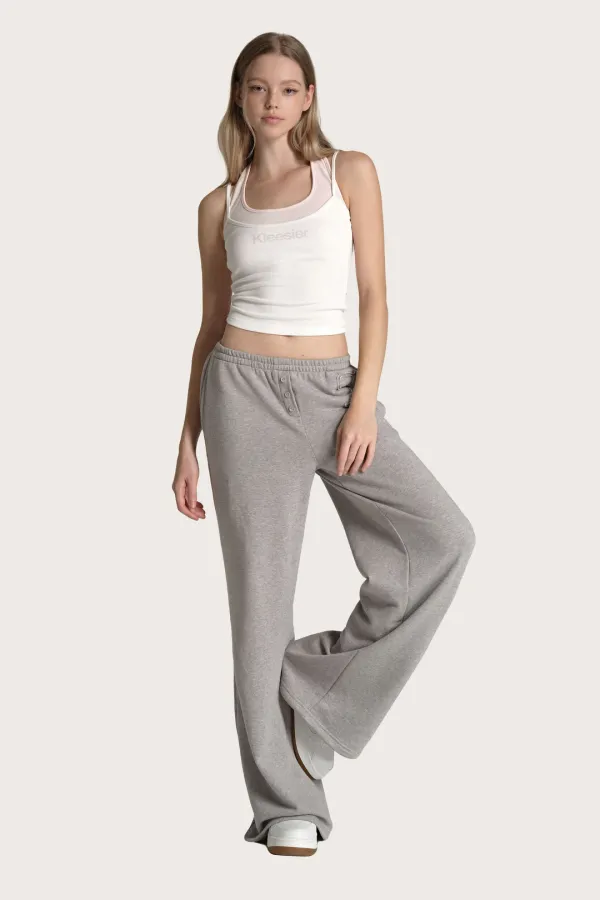 Soft layered sleeveless, White