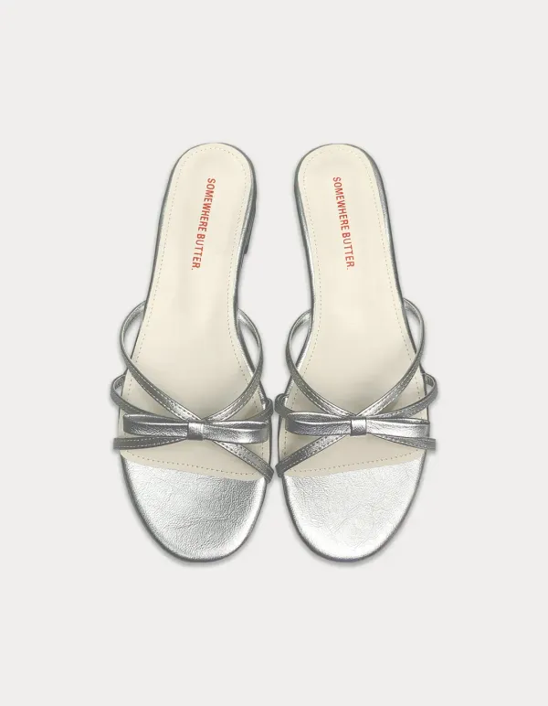 6.12 출고 Sally Ribbon Mule - Silver
