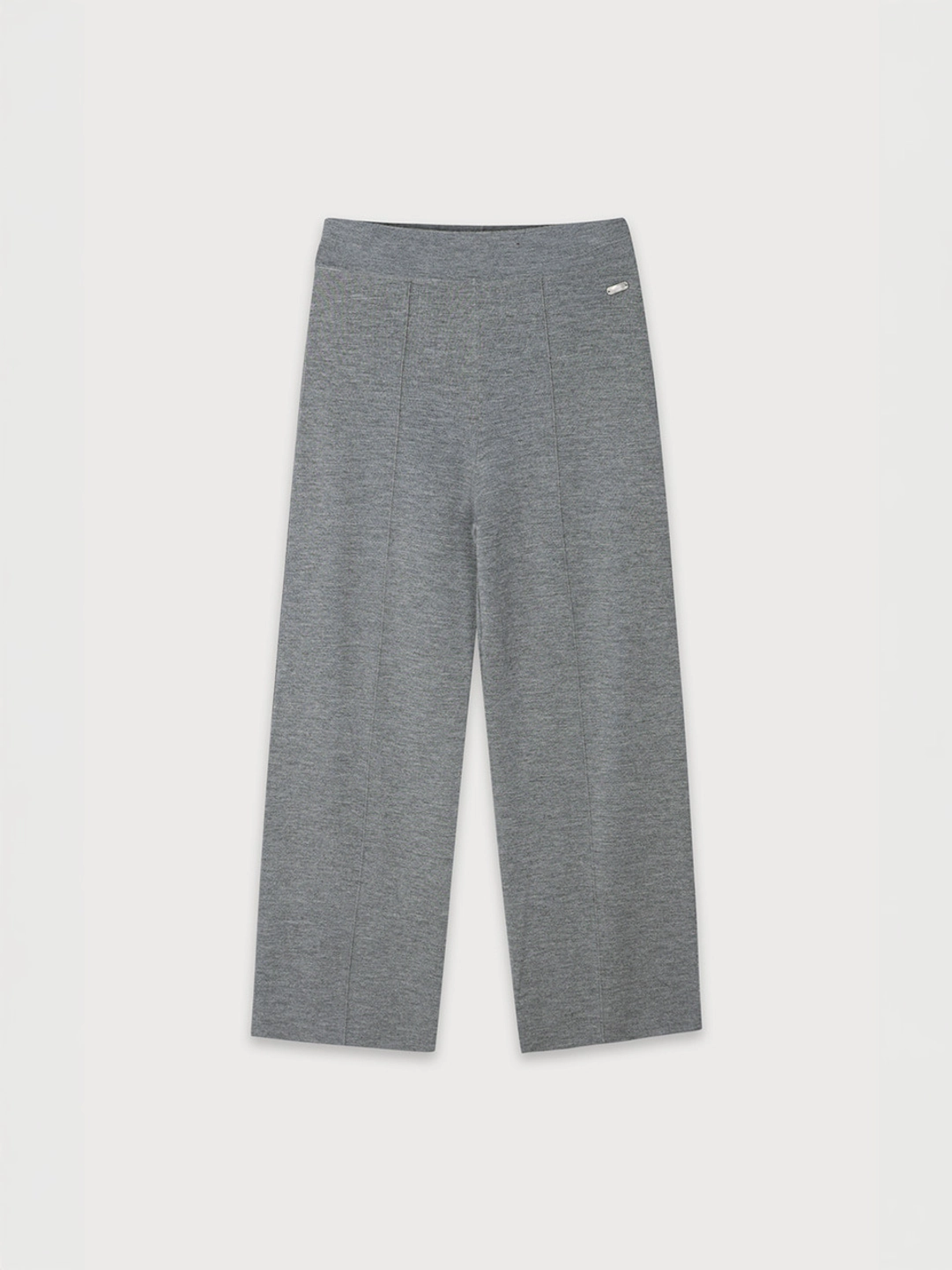 뮤제 [ESSENTIEL][Wool 100%] MER Merino Wool Semi-Wide Knit Pants_Gray 상품 이미지 1