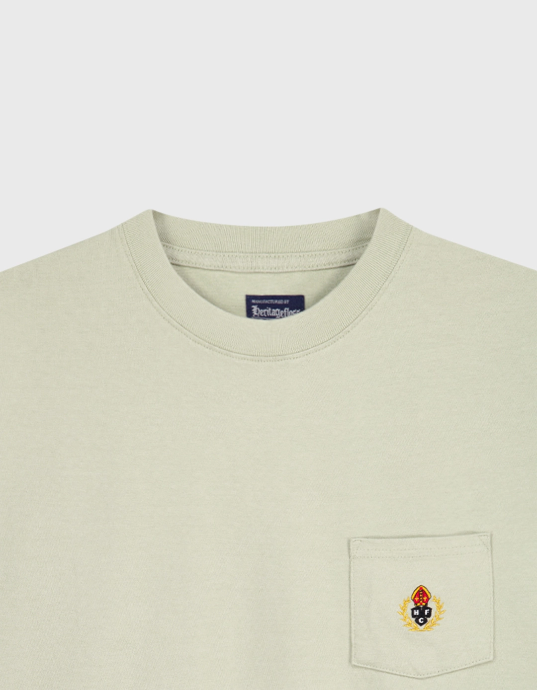 헤리티지플로스 CREST WASHED 14S POCKET T-SHIRT / Greige 상품 이미지 2