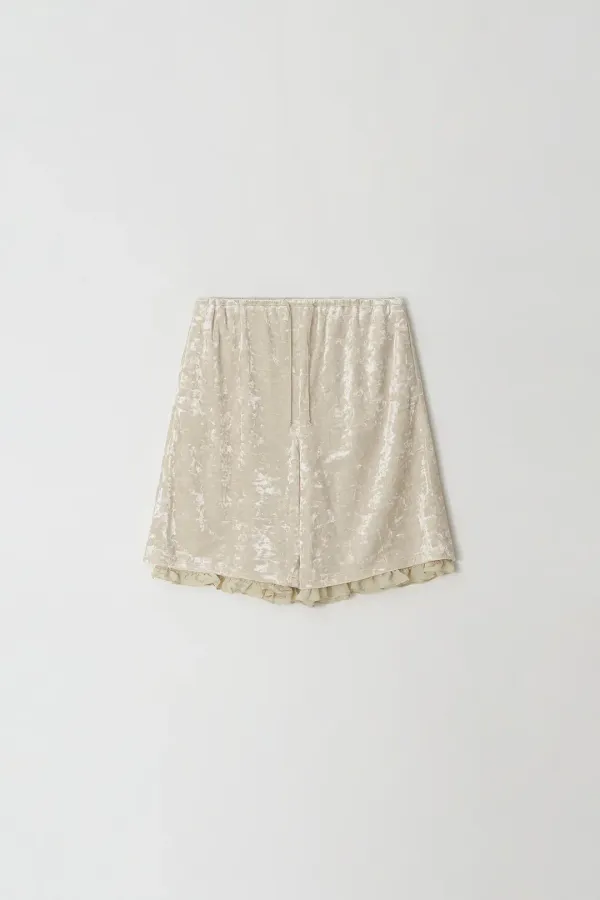 Velvet Shirring Pants (yellow)