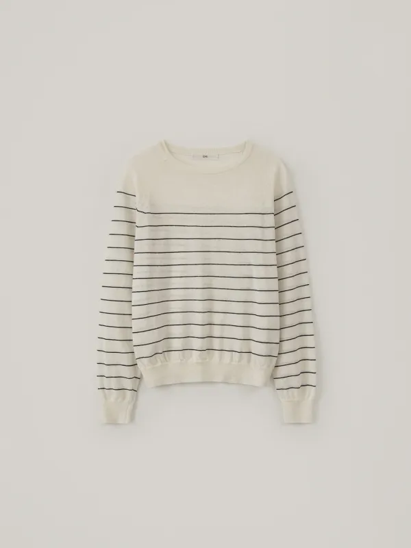 Hemp Stripe Knit - Ivory
