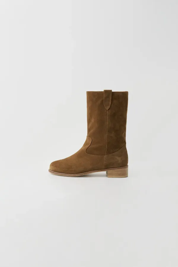 [Exclusive]  Suede Middle Boots