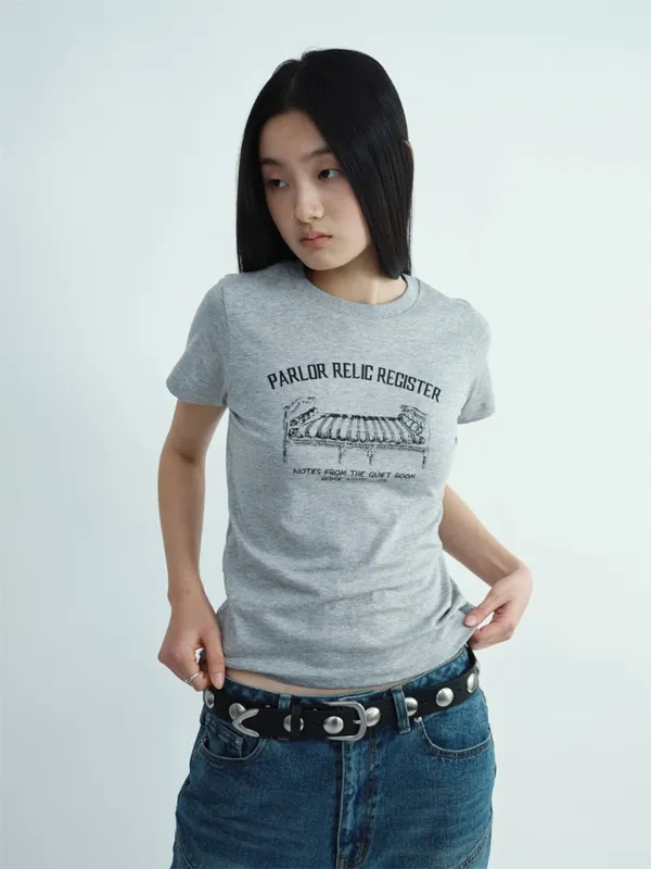 (6/5 예약배송) Vintage Object T-Shirt [Melange Gray]