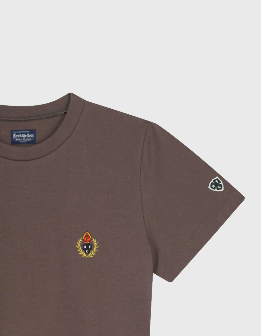 헤리티지플로스 CREST 20S COMPACT YARN T-SHIRT (W) / Brown 상품 이미지 3
