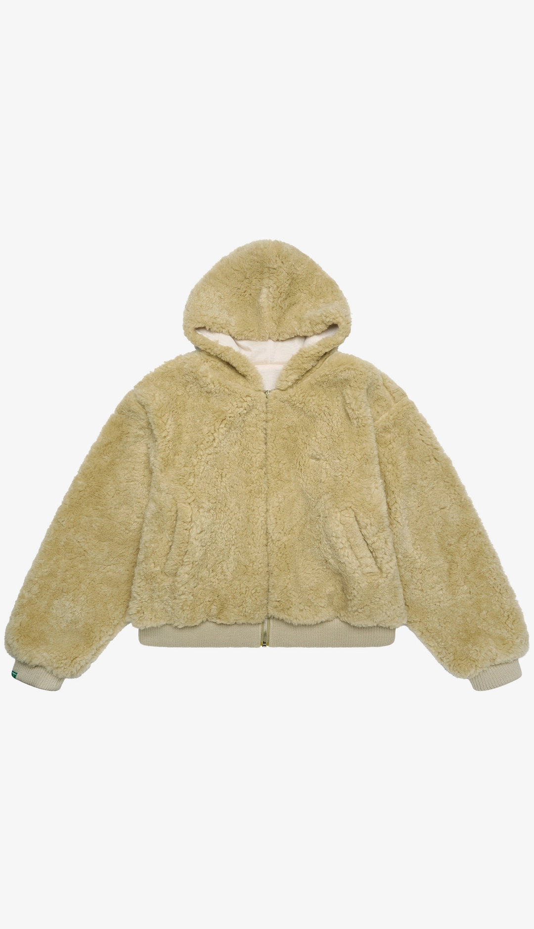 노컨텐츠 276. Fluffy Zip-up _ Light Khaki 상품 이미지 1