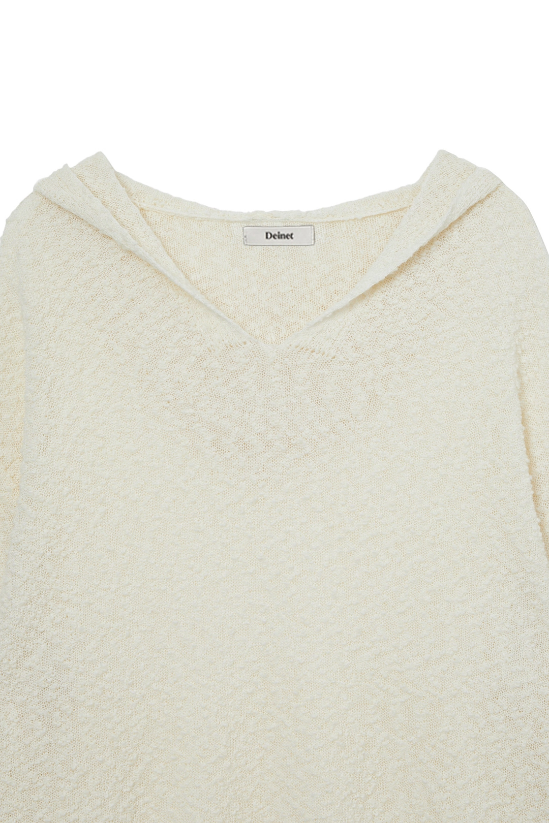 다이닛 BOUCLE KNIT HOODIE IN CREAM 상품 이미지 2