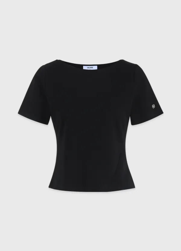  [44-120]  Allegra Boat neck Tee  알레그라 보트넥 티 (여름-데일리룩-기본템-출근룩-데이트룩-이지웨어-마실룩-오피스룩-베이직-보트넥-기본티-통통녀-빅사이즈-자체제작) 
