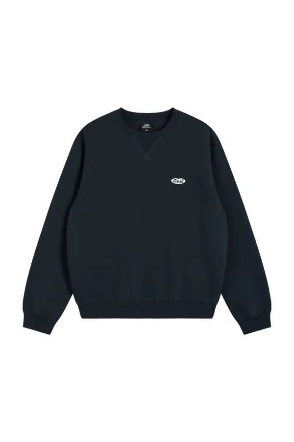 RUBBER PATCH SWEAT SHIRT-NAVY