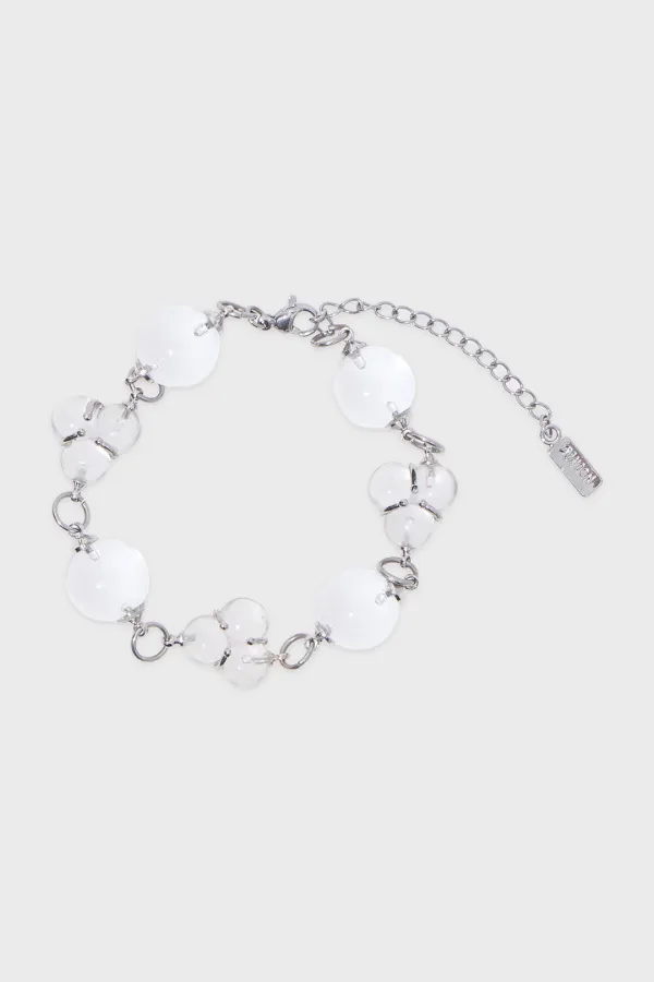 Clear Grape Bracelet (Silver)