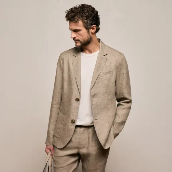 Montecito Linen Blazer - Soft Beige