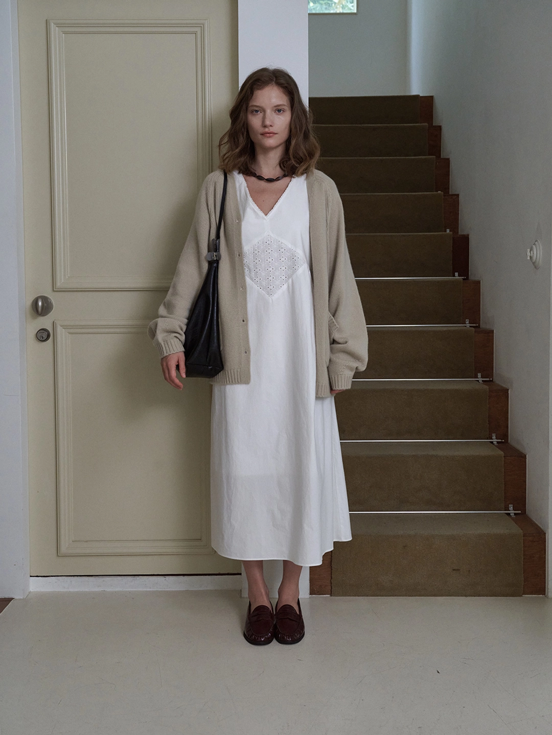 프랑메리코 Slow Pocket Cardigan - Vintage Beige 상품 이미지 1