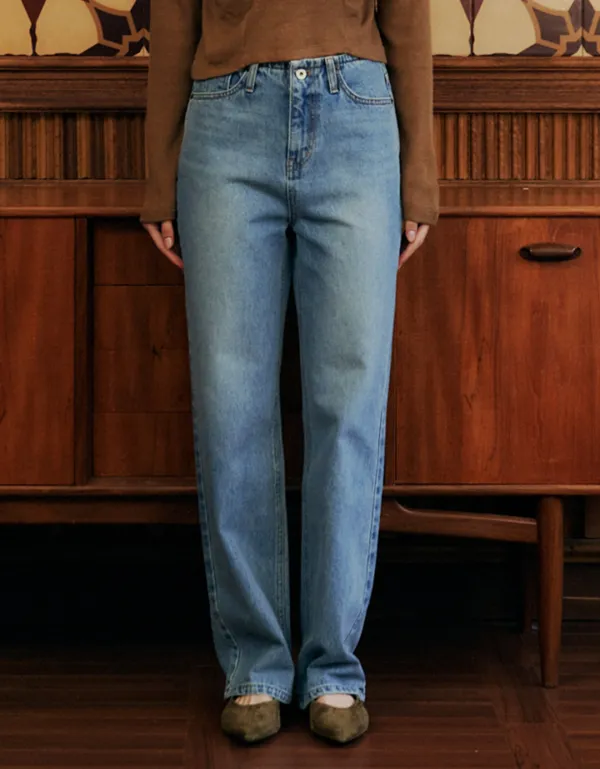 Low Rise Denim Pants (Denim)