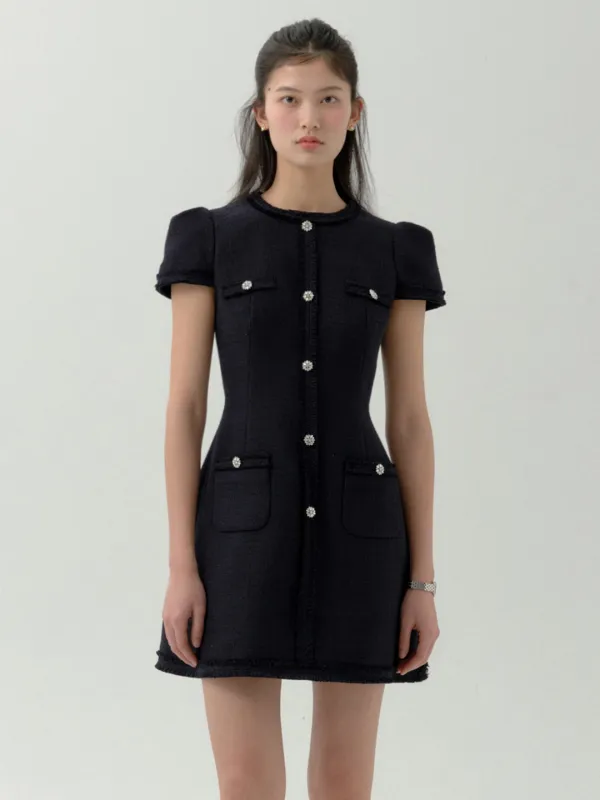 Bibi Tweed Dress-Half(3Color)
