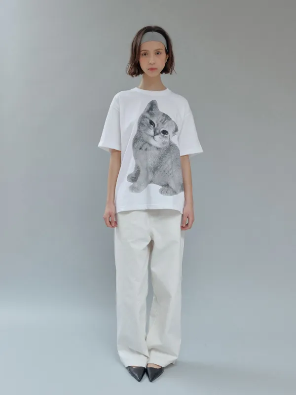 big meow t-shirts (white)