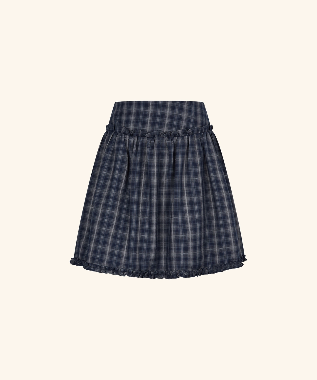 레터프롬문 Memory Frill Midi Skirt (Navy) 상품 이미지 1