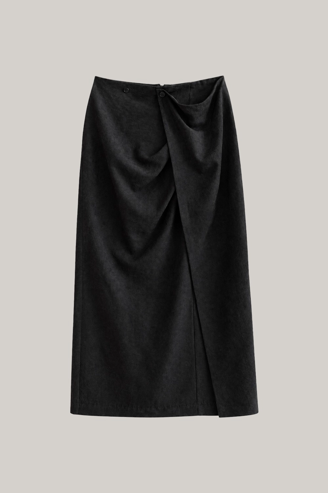 오에프씨 Draped Wrap Skirt (ash black) 상품 이미지 1