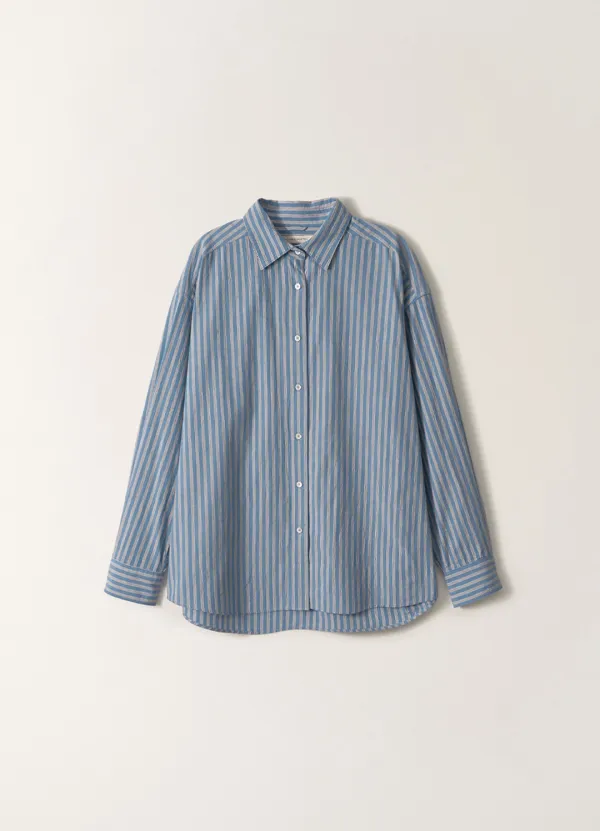 5TH / Metis Cotton Shirt (Blue Stripe)