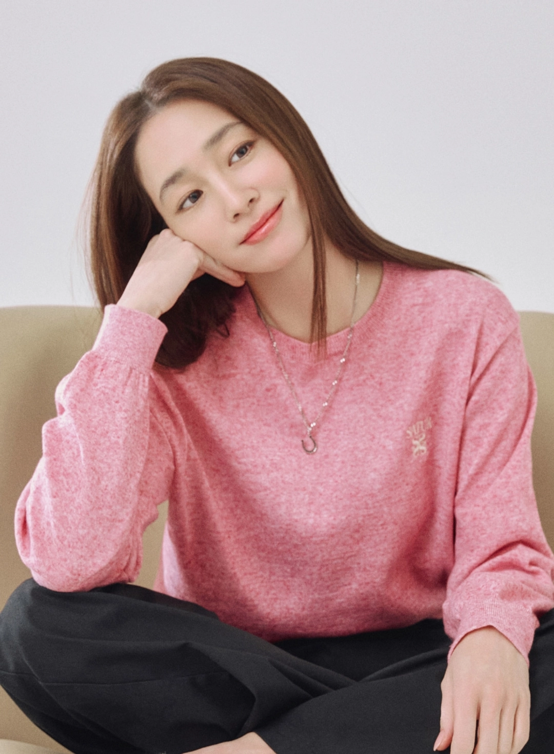 세터 [이민정 Pick] Loren Linen Blend Knit - Pink 상품 이미지 3