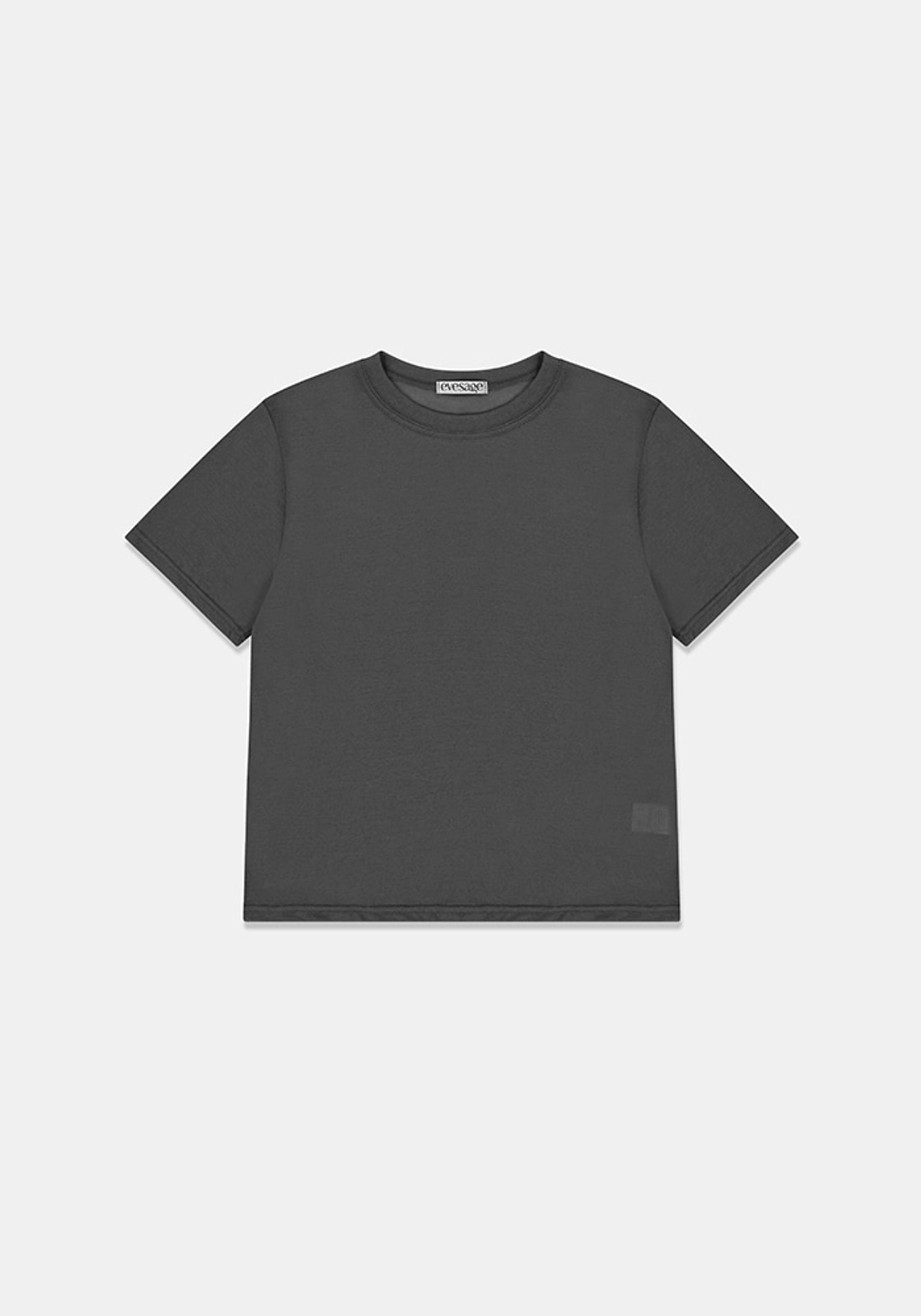 이브세이지 [1차 리오더] Sheer half tee (Charcoal) 상품 이미지 1