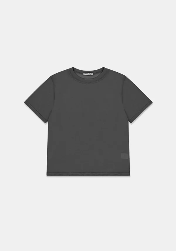 [1차 리오더] Sheer half tee (Charcoal)
