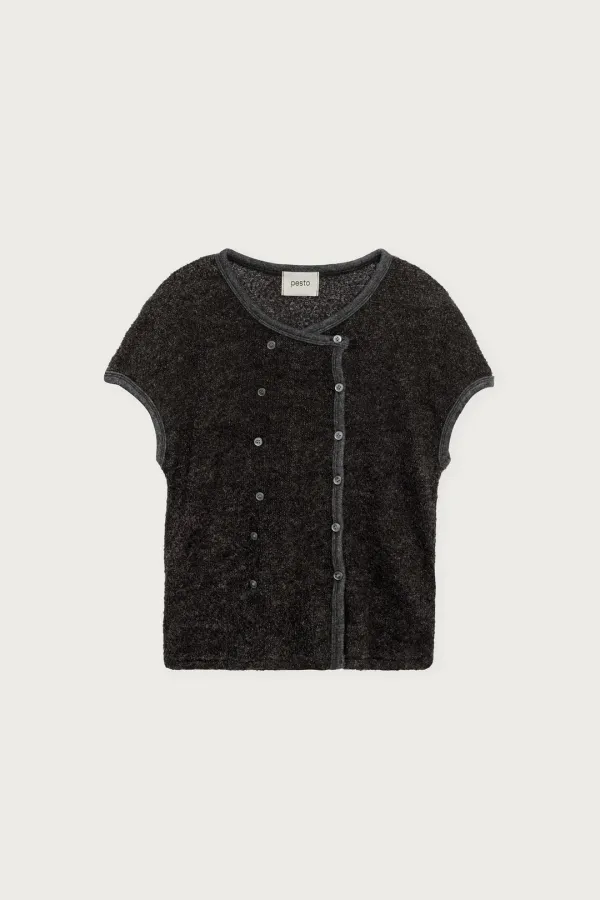 DOUBLE BUTTON CARDIGAN DARK MOON