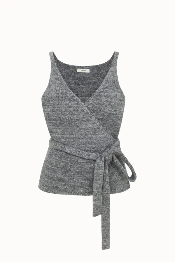 Baby Alpaca Wrap Bustier[LMBEAUKN294]-Charcoal