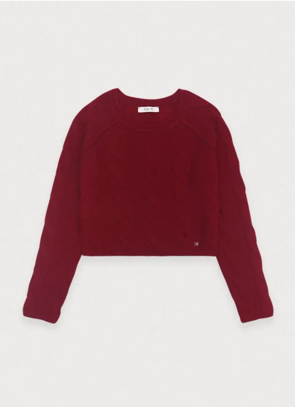 Apple kid mohair twist knit - red