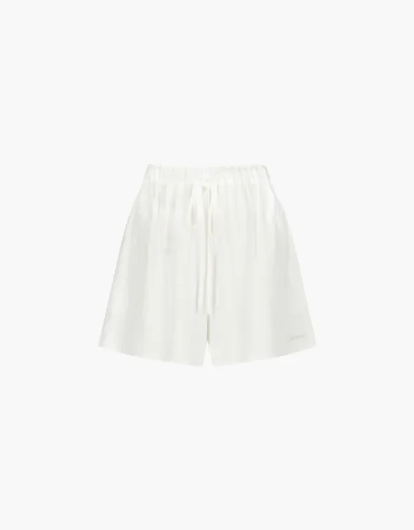 linen banding shorts - ivory