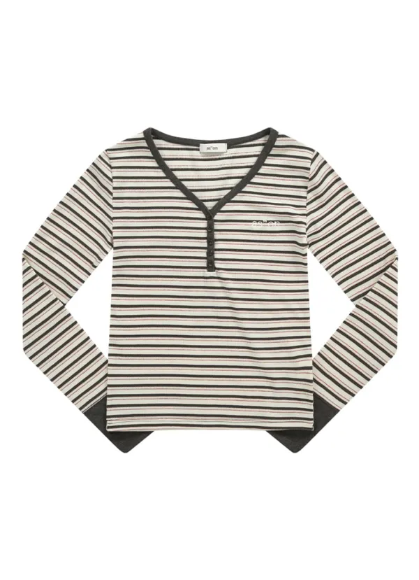 VATICAN STRIPE TEE / CHARCOAL