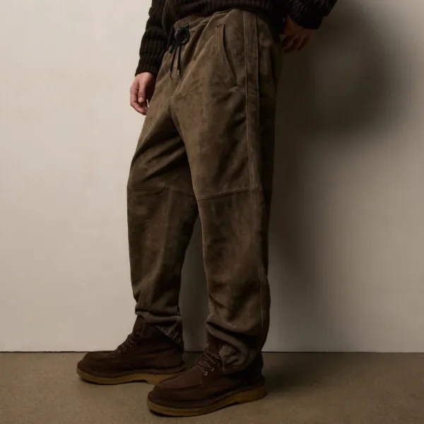 Suede Track Pant - Caribou