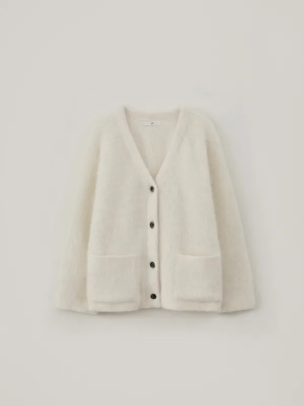 Hairy Alpaca Cardigan - Ivory