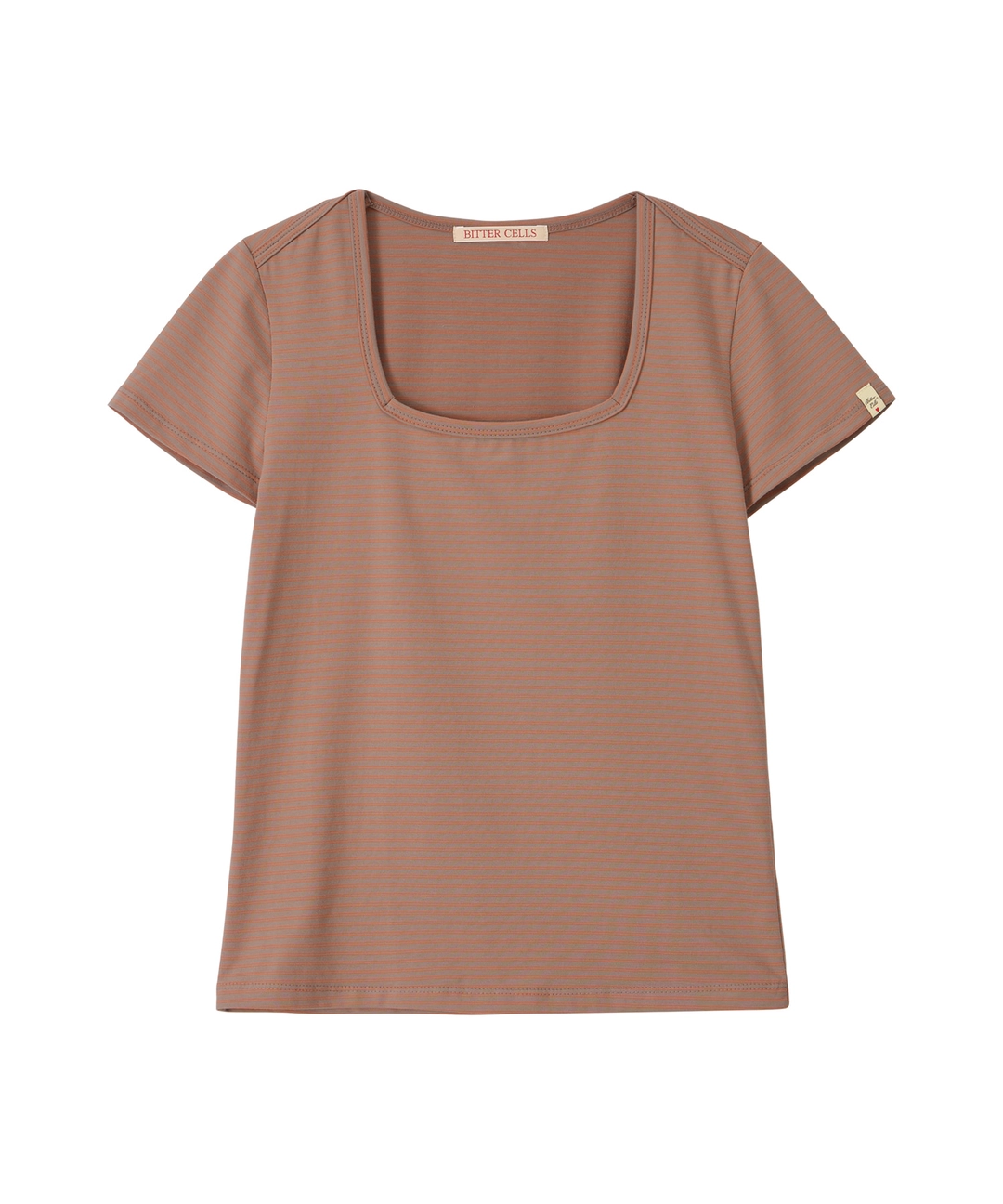 비터셀즈 Essential ST Square Neck Tee-Brown 상품 이미지 1